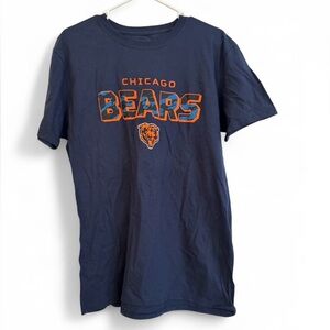 New Official NFL Chicago Bears Blue Camo Logo T-Shirt Size Large